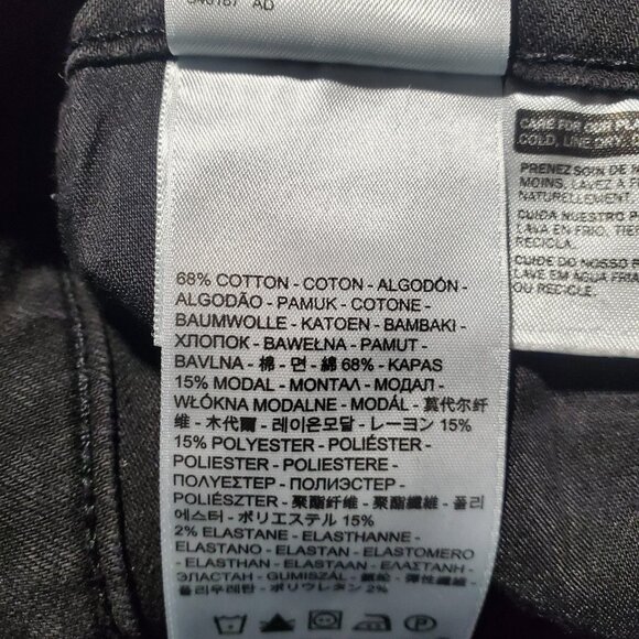 Levis 710 Super Skinny Black Jeans -raw hem - sz 28w - Picture 10 of 16